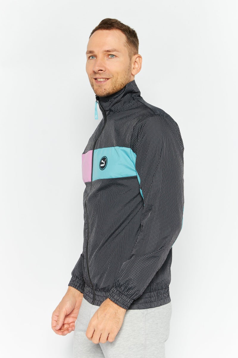 PUMA جاكيت رياضي للرجال بأكمام طويلة مناسب للخارج، مجموعة سوداء - Image 2